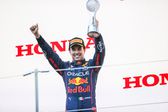 Checo Pérez celebra el podio en el Gran Premio de Japón 2022 | RED BULL