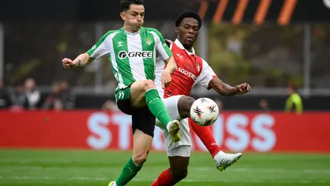 Álvaro Fidalgo en el partido de Real Betis contra Braga | AFP