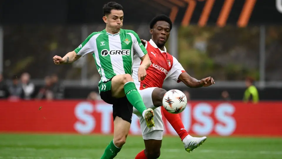 Álvaro Fidalgo en el partido de Real Betis contra Braga | AFP