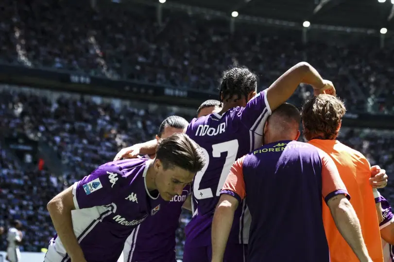 Celebración de la Fiorentina tras anotar a la Juventus en Serie A | AFP