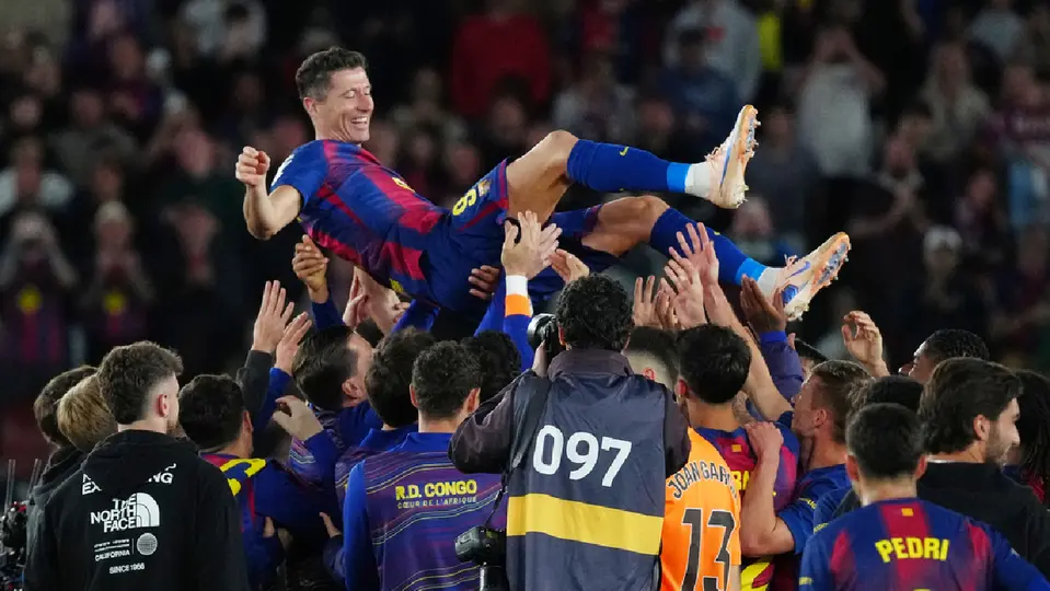 Robert Lewandowski, leyenda blaugrana | AP
