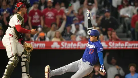 Victoria de los Dodgers ante los Angels en MLB 1 AP