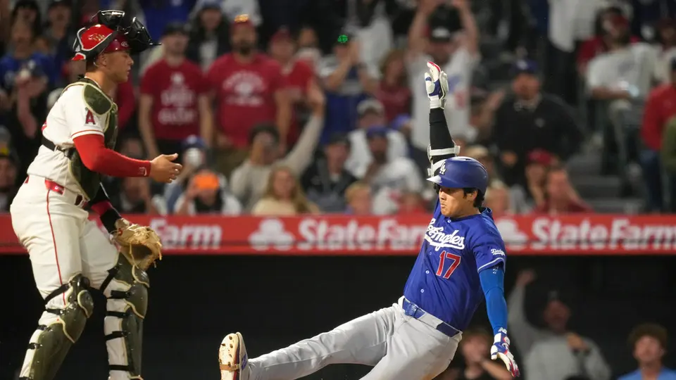 Victoria de los Dodgers ante los Angels en MLB 1 AP