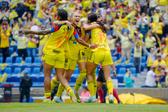 Jugadoras de América en celebración ante Rayadas en la Final del Clausura 2026 de la Liga MX Femenil | IMAGO 7