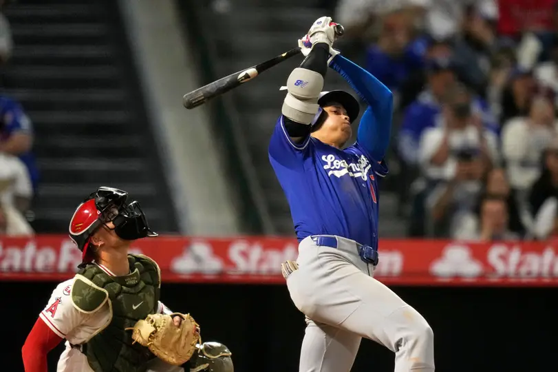 Hit de Ohtani con Los Dodgers ante Angels| AP
