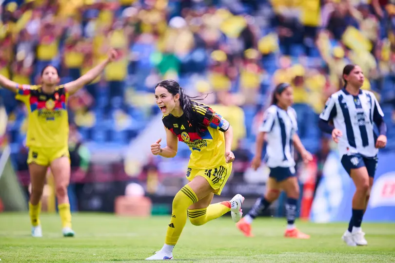 Scarlett Camberos en celebración con América en la Final de la Liga MX Femenil | MEXSPORT