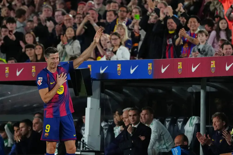 Robert Lewandowski se despide del Barcelona | AP