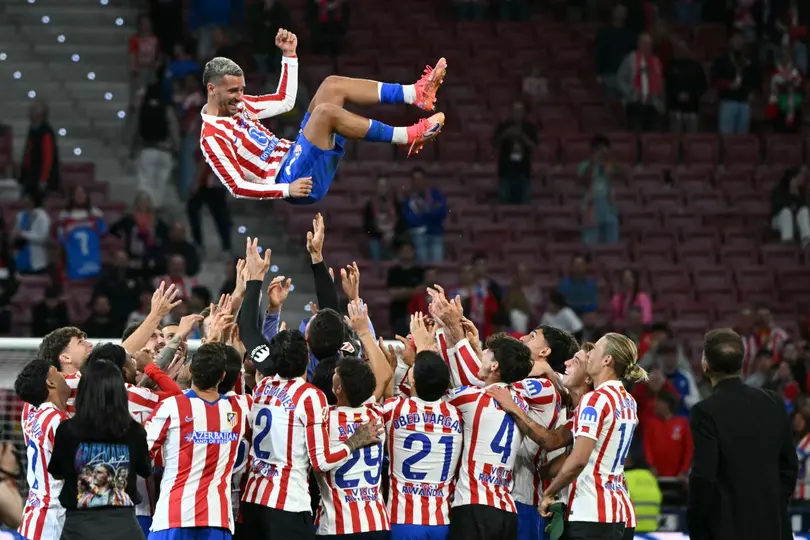 Antoine Griezmann en su despedida con el Atlético de Madrid | AFP