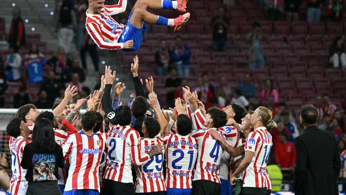 Antoine Griezmann en su despedida con el Atlético de Madrid | AFP