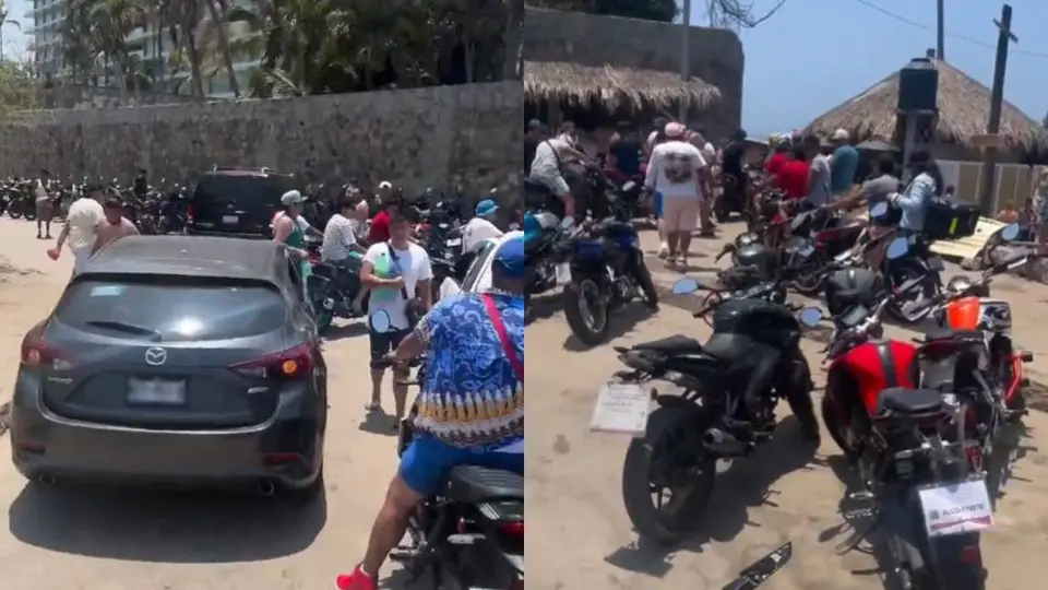 Las playas de Acapulco fueron invadidas por motocicletas y automóviles