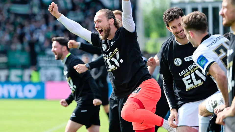 Jugadores de Elversberg  en celebración | AP