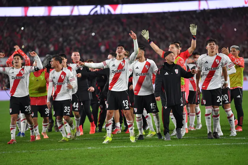 Festejo de River tras derrotar a Rosario Central | x:@RiverPlate