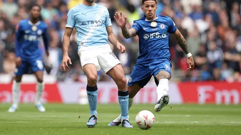 Enzo Fernández y Rodrigo con Chelsea en la Final de la FA Cup | AP