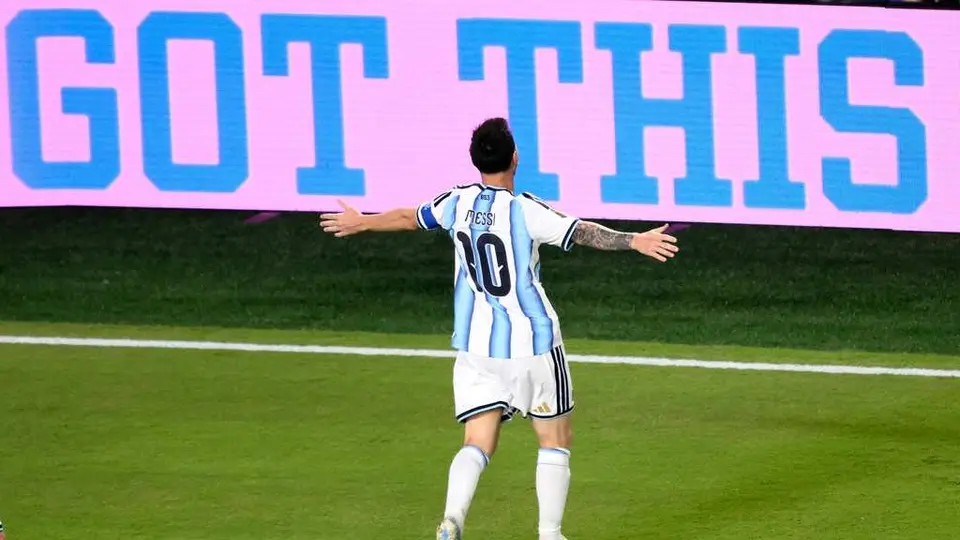 Messi en celebración con Argentina en la Copa del Mundo 2026 | AP