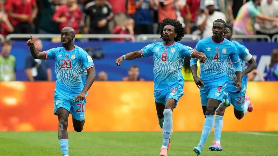 Jugadores de la Selección de la República Democrática del Congo en celebración | AP