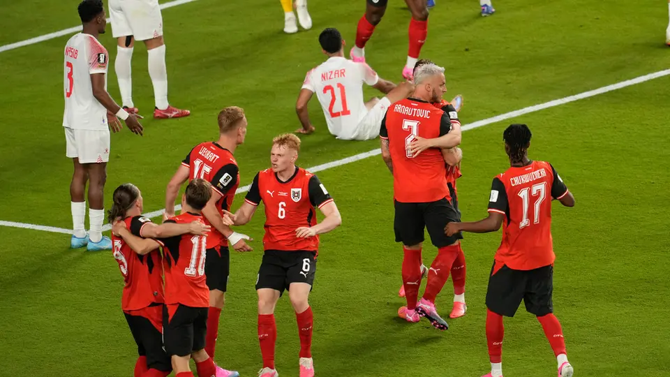 Autogol de Jordania que Austria celebra | AP