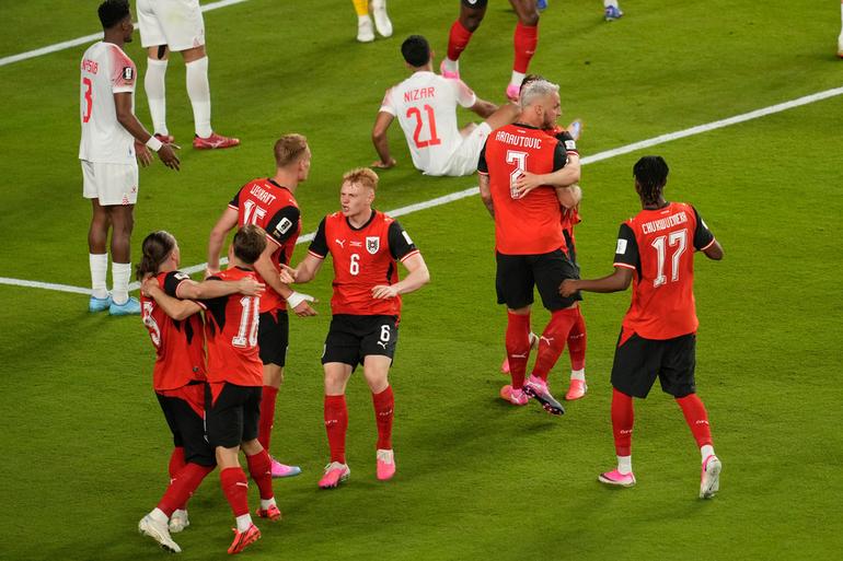 Autogol de Jordania que Austria celebra | AP