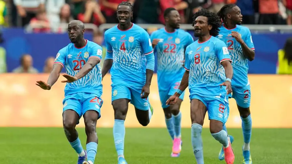 Jugadores de la Selección de la República Democrática del Congo en celebración | AP