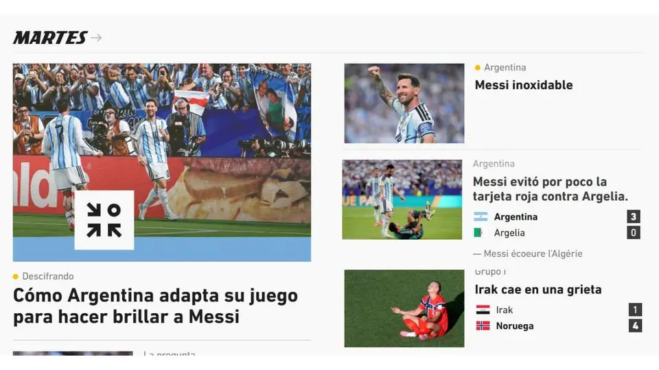 Reacción de L'Equipe al récord de Messi | CAPTURA DE PANTALLA