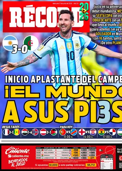 Portada RÉCORD 17 junio 2026