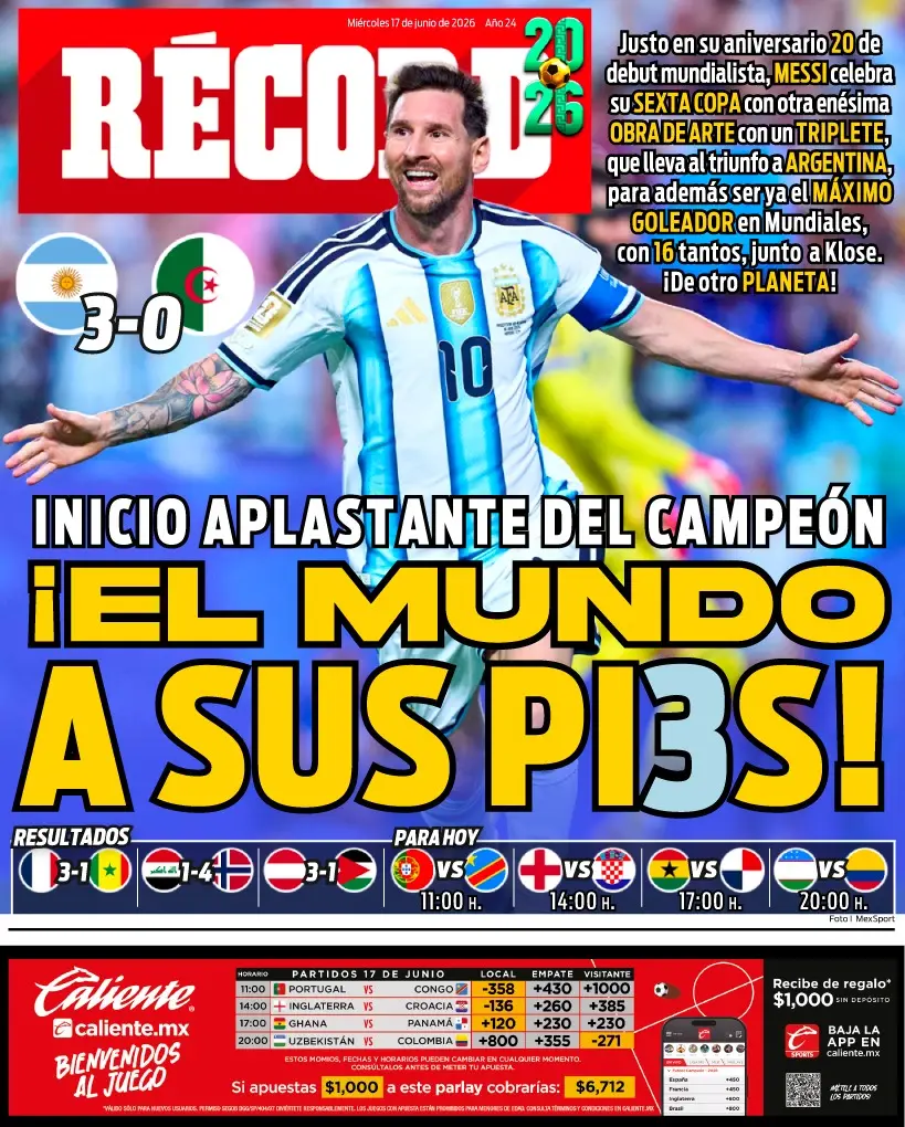 Portada RÉCORD 17 junio 2026