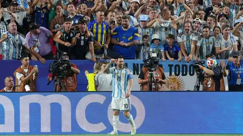 Messi en celebración con Argentina en la Copa del Mundo 2026 | AP