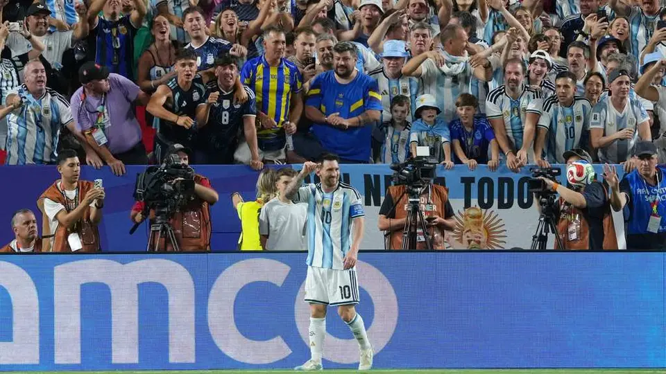 Messi en celebración con Argentina en la Copa del Mundo 2026 | AP