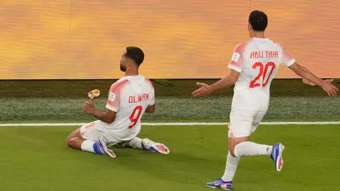 Ali Olwan marca el primer gol de Jordania en la historia de los mundiales | AP