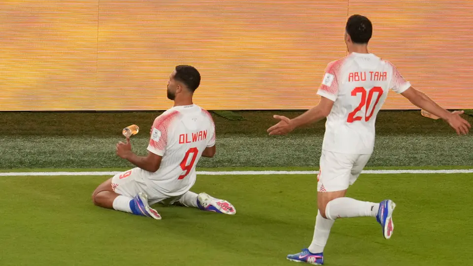 Ali Olwan marca el primer gol de Jordania en la historia de los mundiales | AP