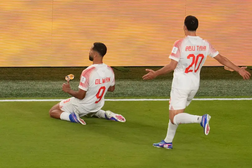 Ali Olwan marca el primer gol de Jordania en la historia de los mundiales | AP