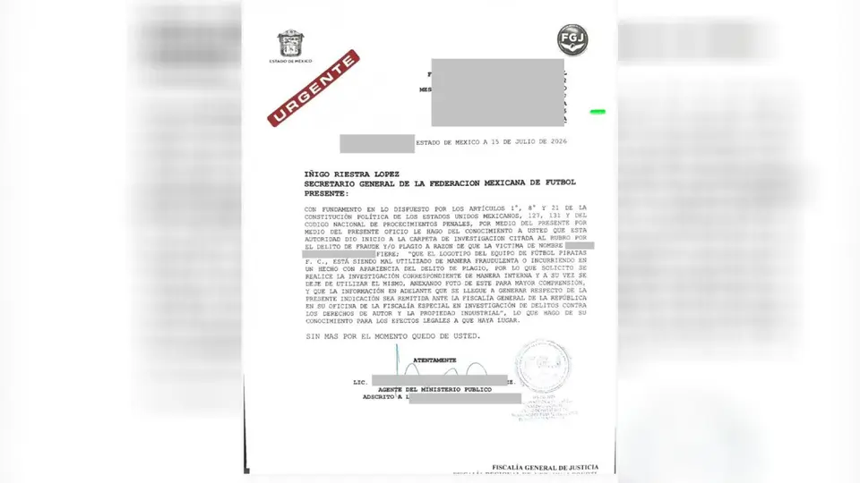 El documento que se envió a un alto funcionario de Doña Fede | ESPECIAL