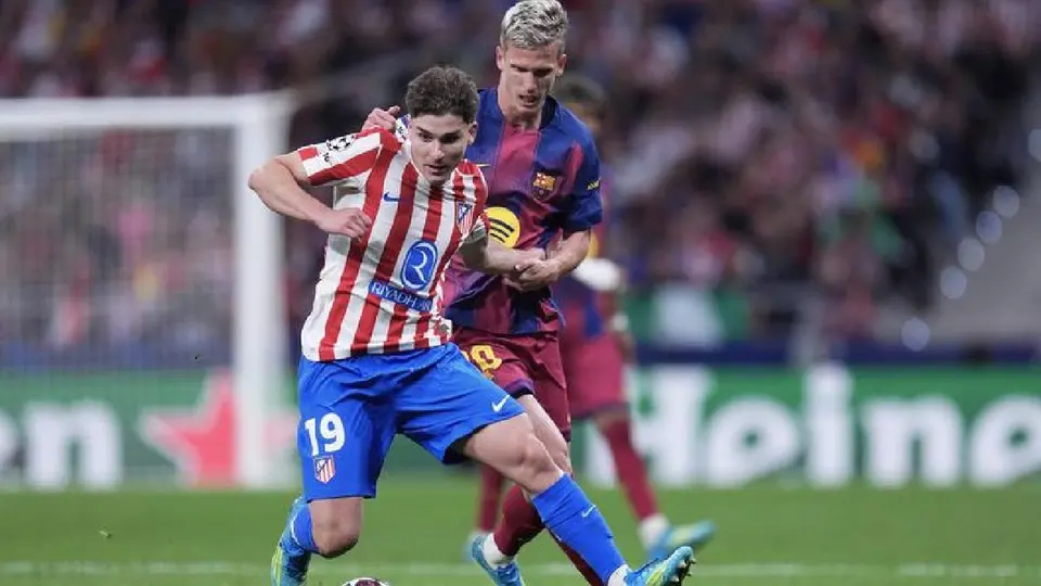 Julián Álvarez con el Atlético de Madrid en Champions League | AP