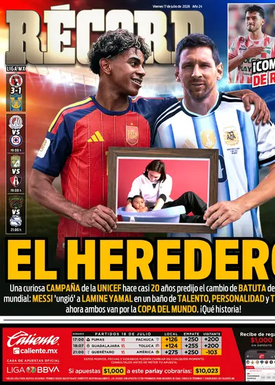 Portada RÉCORD 17 de Julio de 2026