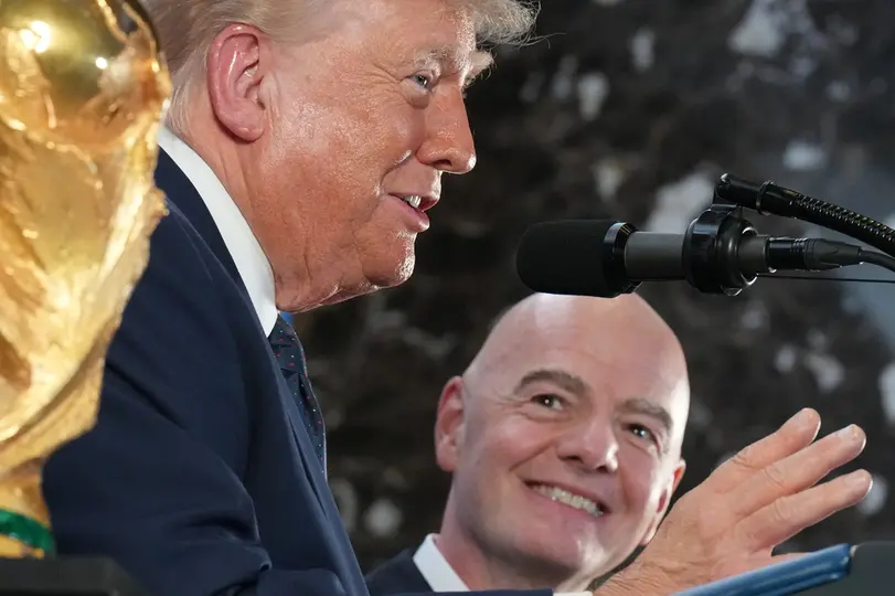 Donald Trump y Gianni Infantino, presidente de Estados Unidos y FIFA, respectivamente | AP