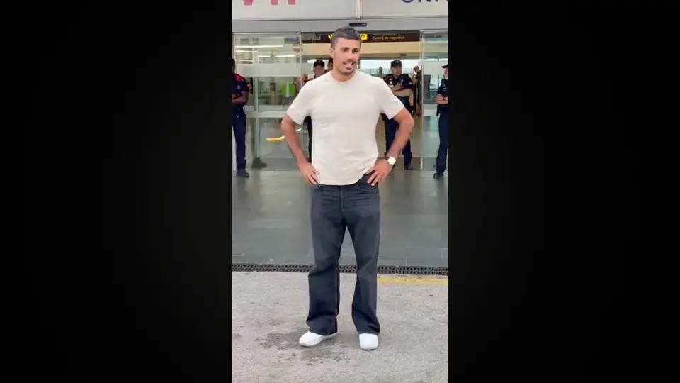 Rodri aterrizó en Barcelona