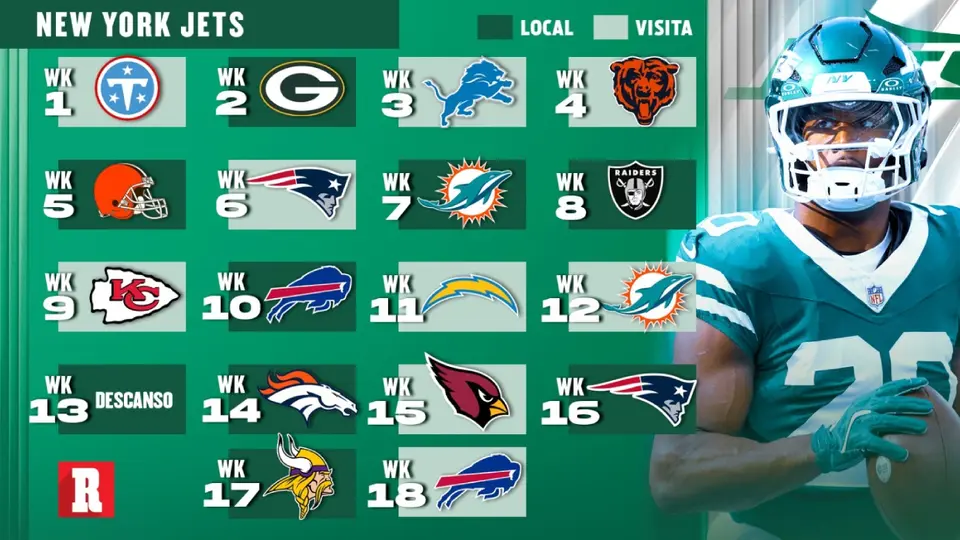 Calendario de los New York Jets 2026 | RÉCORD