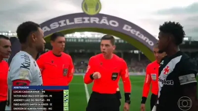 Thiago Mendes ignora a Neymar y lo deja con la mano extendida antes del Vasco vs. Santos