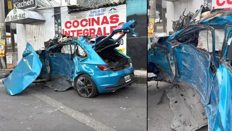 VIDEO: Aparatoso accidente en Periférico Sur deja dos personas muertas