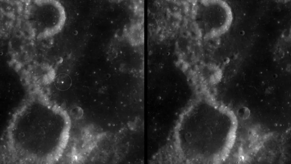 NASA descubre cráter lunar “único en un siglo”: mide 222 metros y se formó en 2024