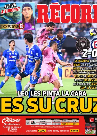 Portada RÉCORD 17 de Septiembre de 2026