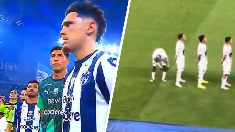Lucas Ocampos y Pedro Vite sin seguir el protocolo del himno nacional mexicano | CAPTURA
