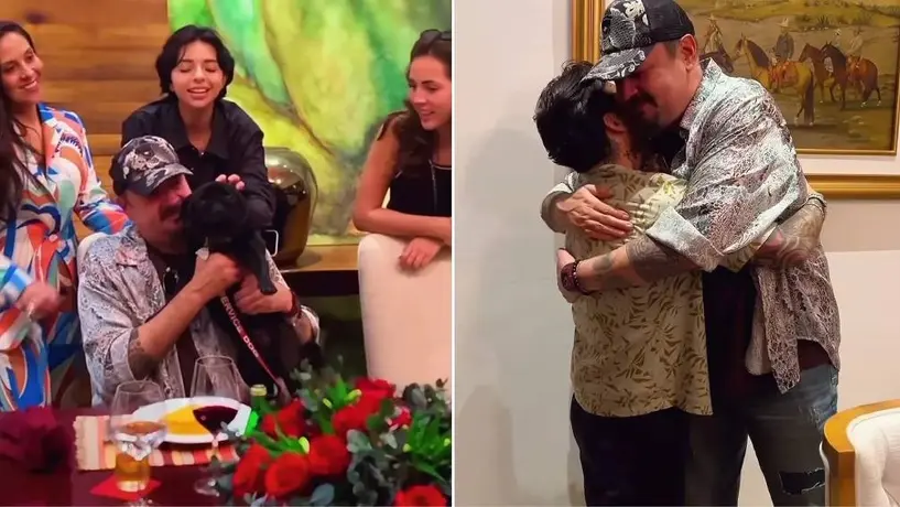 Pepe Aguilar celebra su cumpleaños número 56 junto a Christian Nodal y Ángela Aguilar
