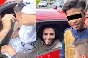 Pequeño aficionado pide a César 'Chino' Huerta que le firme la frente