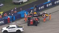 Así quedó el auto de Checo Pérez tras su accidente en el Gran Premio de Hungría