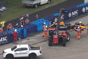 Así quedó el auto de Checo Pérez tras su accidente en el Gran Premio de Hungría