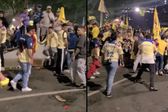 Aficionados de América se pelearon entre sí durante festejos en el Ángel de la Independencia