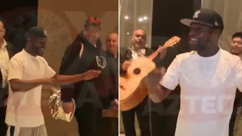 Floyd Mayweather es recibido a ritmo de mariachi previo a enfrentar a Gotti III