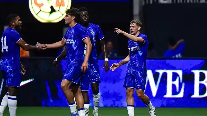 ¡Se pintan de azul! Chelsea derrota por goleada al América en partido amistoso