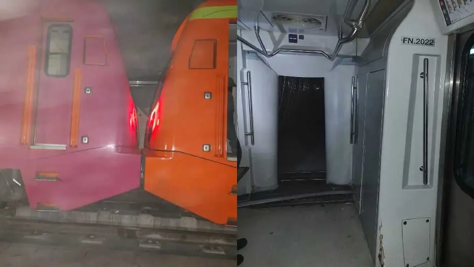 Trenes del Metro chocan por alcance en la Línea 12