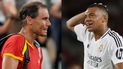 ¡Encuentro entre grandes! Kylian Mbappé obsequió su jersey a Rafael Nadal